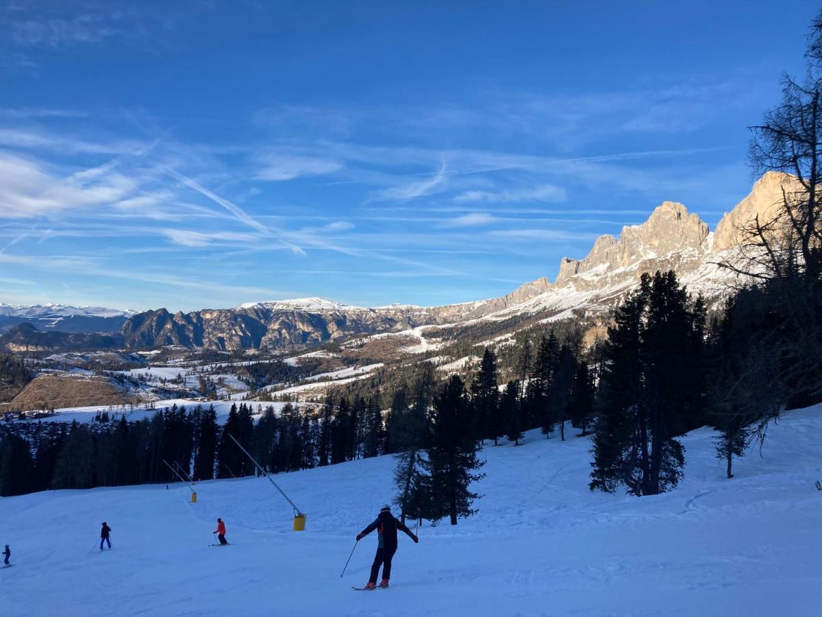 Renoviertes Apartment Mit Terrasse An Der Piste Mit Kostenlosen Wifi Carezza al Lago Bagian luar foto